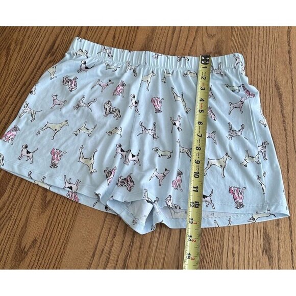 Beauty Sleep Social Dog Print Short Sleeve Notch Collar Pajama Shirt and Pajama - Picture 10 of 11